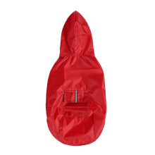(Red, S) Waterproof Dog Rain Coat with Reflective Strips Multiple Sizes Apple Green
