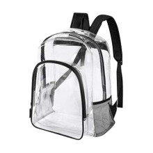 (B) Clear Transparent Backpack for Beach Sports Activities Games Concert Festival