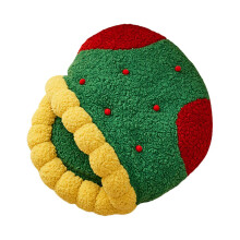 (M) Christmas Sock Shape Dog Cat Cave Bed Furry Nest S