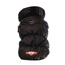 (Black, L) Princess Dog Thicken Snowsuit Windproof Winter Easy Wear Gift for Large Dog 2 XS