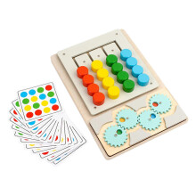 (color tone) Kids Slide Puzzle MagicTrack Maze Tangrams Color Matching Logical Toy Gift Cool Colors