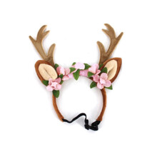 (M) Cute Halloween Reindeer Antler Headband for Cat Dog Pet Accessories S
