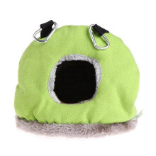 (Style5, L) Winter Warm Hanging Bird Nest Plush Tent Bed for Finches Canaries Easy Hang Cage S