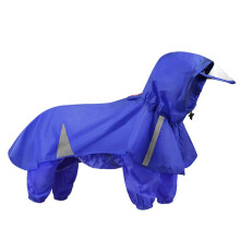 (Blue, XXXL) Reflective Windproof Waterproof Dog Raincoat Small Medium Puppy Blue XL