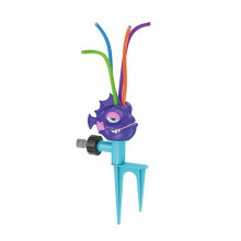 (Lantern fish sprinkl) Cartoon Water Sprinkler Squirt Toy for Kids Beach Sand Garden Yard Patio