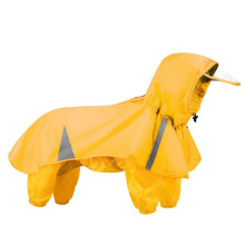 (Yellow, XXXL) Reflective Windproof Waterproof Dog Raincoat Small Medium Puppy Blue XL