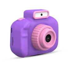 (Purple) Kids Camera Purple 2in 1080p Dual Lens Christmas Birthday Gift for Girls 3-8 Years 32GB