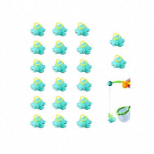 (Turtle) 20 pezzi Gioco di pesca a forma di anatra magnetica con ami Gioco di pesca a forma di anatra per bambini all'aperto