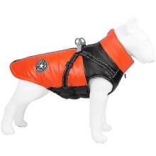 (Orange, L) Winterwarme, reflektierende, dicke Hundejacke/Weste für kleine bis mittelgroße Hunde