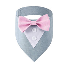 (Pink, S) Verstellbares Halsband mit Fliege für kleine Hunde und Katzen, ideal für Geburtstagsfeiern und Festivals, Schwarz, Größe S