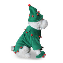 (SDZ05 Christmas set, XL) Dog Jumpsuit with Hat Transfiguration Christmas Halloween Costume Small Dog Pullover S