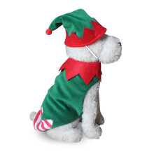 (SDZ06 Christmas Clow, S) Hunde-Overall mit Hut, Verwandlungs-Weihnachts-Halloween-Kostüm, Pullover für kleine Hunde, Größe S