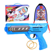 (Blue) Mini-Drachenwerfer-Pistole mit Daumenauswurf, Schleuder-Spielzeug für Kinder, Blau