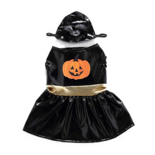 (SDZ21 horn pumpkin s, M) Hunde-Overall mit Hut, Verwandlungs-Weihnachts-Halloween-Kostüm, Pullover für kleine Hunde, Größe S