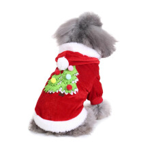 (SDZ42 Christmas tree, XL) Hunde-Overall mit Hut, Verwandlungs-Weihnachts-Halloween-Kostüm, Pullover für kleine Hunde, Größe S