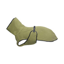 (Armygreen, XXXL) Premium-Fleece-Hundemantel, Winter, Stretchbündchen, wetterfest, Größe S-L, einfarbig olivgrün (S)