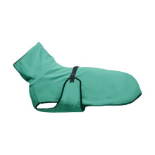 (Lakeblue, 4XL) Premium-Fleece-Hundemantel, Winter, Stretchbündchen, wetterfest, Größe S-L, einfarbig olivgrün (S)