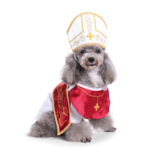 (SDZ16 Godfather Set, L) Hunde-Overall mit Hut, Verwandlungs-Weihnachts-Halloween-Kostüm, Pullover für kleine Hunde, Größe S