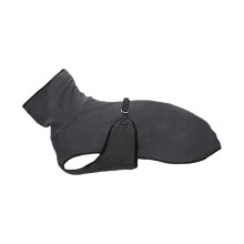 (Gray, XXXL) Premium-Fleece-Hundemantel, Winter, Stretchbündchen, wetterfest, Größe S-L, einfarbig olivgrün (S)