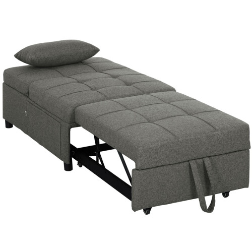 Four-In-One Single Sleeper Chair - Dark Grey 1