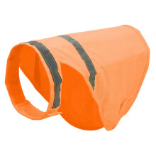 (Fluorescent Orange, L) Reflective Pet Vest for Night Walks Adjustable Hood Breathable Fluorescent Orange S