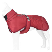 (Burgundy, XXL) Kleiner Hunde-Winter-Overall, dick, wasserdicht, mit Traktionshaken, zum Skifahren und Wandern, Armeegrün, XL