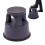 Oypla Oypla Heavy Duty Grey Plastic Rolling Kick Step Stool Non Slip 1