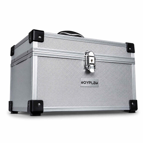 Oypla Oypla 300 Disc Aluminium CD DVD Game Storage Flight Case DJ Carry Box