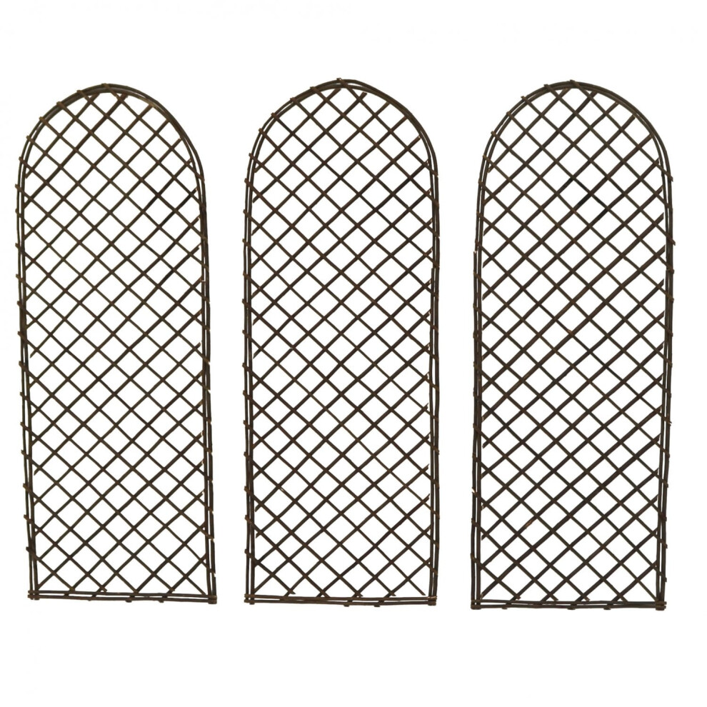 Photos - Garden & Outdoor Decoration Oypla Set of 3 Willow Trellis Fencing Panel Screen Climbing Trellises OYP3817 