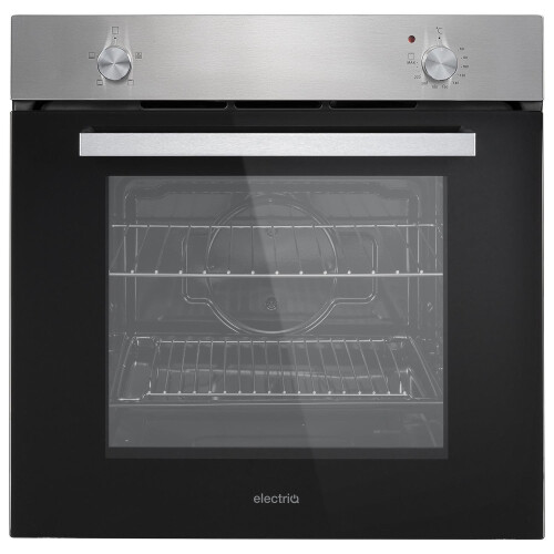 electriQ 73 L Single Built-In Oven – Plug-In, A Rated, 4-Func, SS