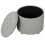 40.5L Teddy Fleece Storage Ottoman - Grey 2