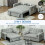 Two-Seater Linen-Look Sofa Bed - Light Grey 6