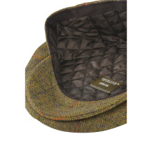 JACK PYKE Wool Blend Flat Cap Tweed Brown 58cm