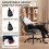 Homcom HOMCOM Linen-Look Computer Desk Chair with Thick Cushion, Grey 1