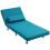 Single Linen-Feel Sleeper Chair - Dark Blue 2