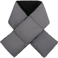 Szalik Zimowy Polarowy Pikowany Wiatroszczelny Uniwersalny Szary 87x13 cm
