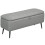 92 x 31cm Linen-Look Storage Ottoman - Light Grey 1