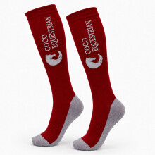 Coco Equestrian Red Unisex Child Breathable Knee High Long Boot Horse Riding Socks - 1 Pair
