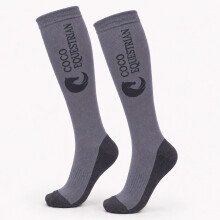 Coco Equestrian Light Grey Unisex Child Breathable Knee High Long Boot Horse Riding Socks - 1 Pair