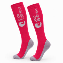 Coco Equestrian Pink Unisex Child Breathable Knee High Long Boot Horse Riding Socks - 1 Pair
