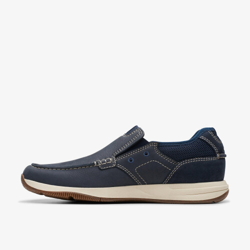 Clarks (Standard, 8.5 (Adults')) Sailview Step Navy Nubuck 1
