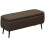 Linen-Look 92 x 31cm Storage Ottoman - Dark Brown 1