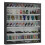 Six Shelf Display Cabinet, with Glass Doors - Black and White 1