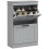 Two-Drawer Minimalistic 10-Shoe Cabinet - Grey 1