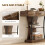 Homcom HOMCOM Console Table Hallway Table with Storage Shelves, Rustic Brown 6