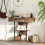 Homcom HOMCOM Console Table Hallway Table with Storage Shelves, Rustic Brown 8