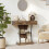 Homcom HOMCOM Console Table Hallway Table with Storage Shelves, Rustic Brown 9