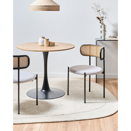 Beliani Set of 2 Dining Chairs ANDOVER Metal Black 1