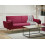 Beliani Sofa Bed 3 Seater EINA Velvet Burgundy 4