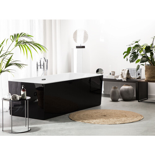 Beliani Freestanding Bathtub RIOS 1700 x 800 mm Black 1